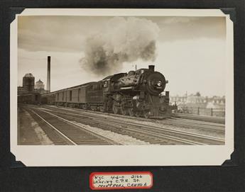 (TRAINS) A set of 6 albums with approximately 188 photographs of locomotives, primarily in the Northeast corridor, but also Ohio.